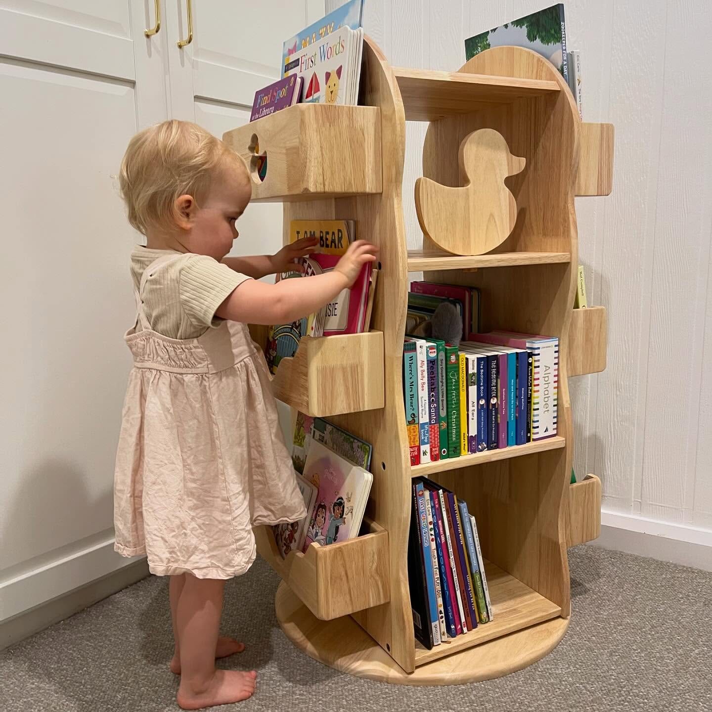 My Duckling BINDI Revolving Solid Wood Bookcase