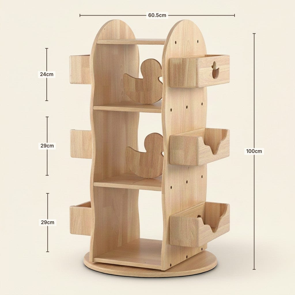 My Duckling BINDI Revolving Solid Wood Bookcase
