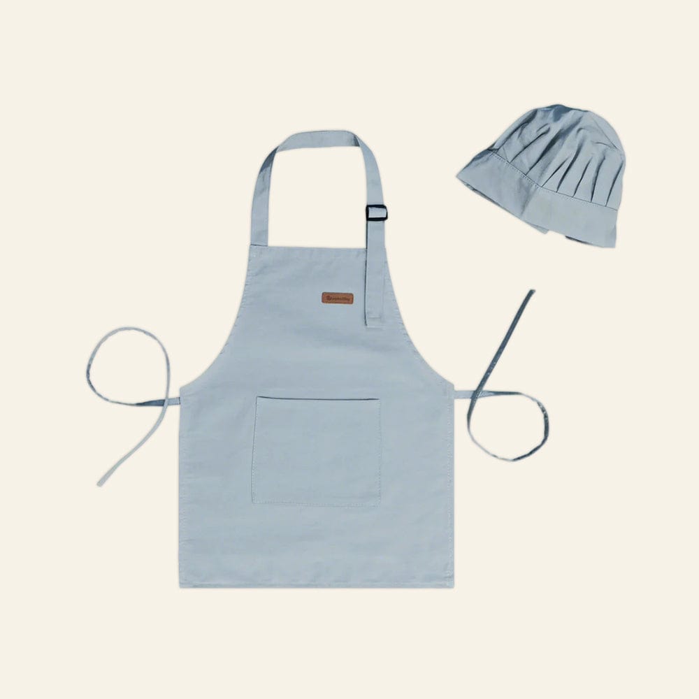 My Duckling Kids Chef Apron & Hat Set Blue