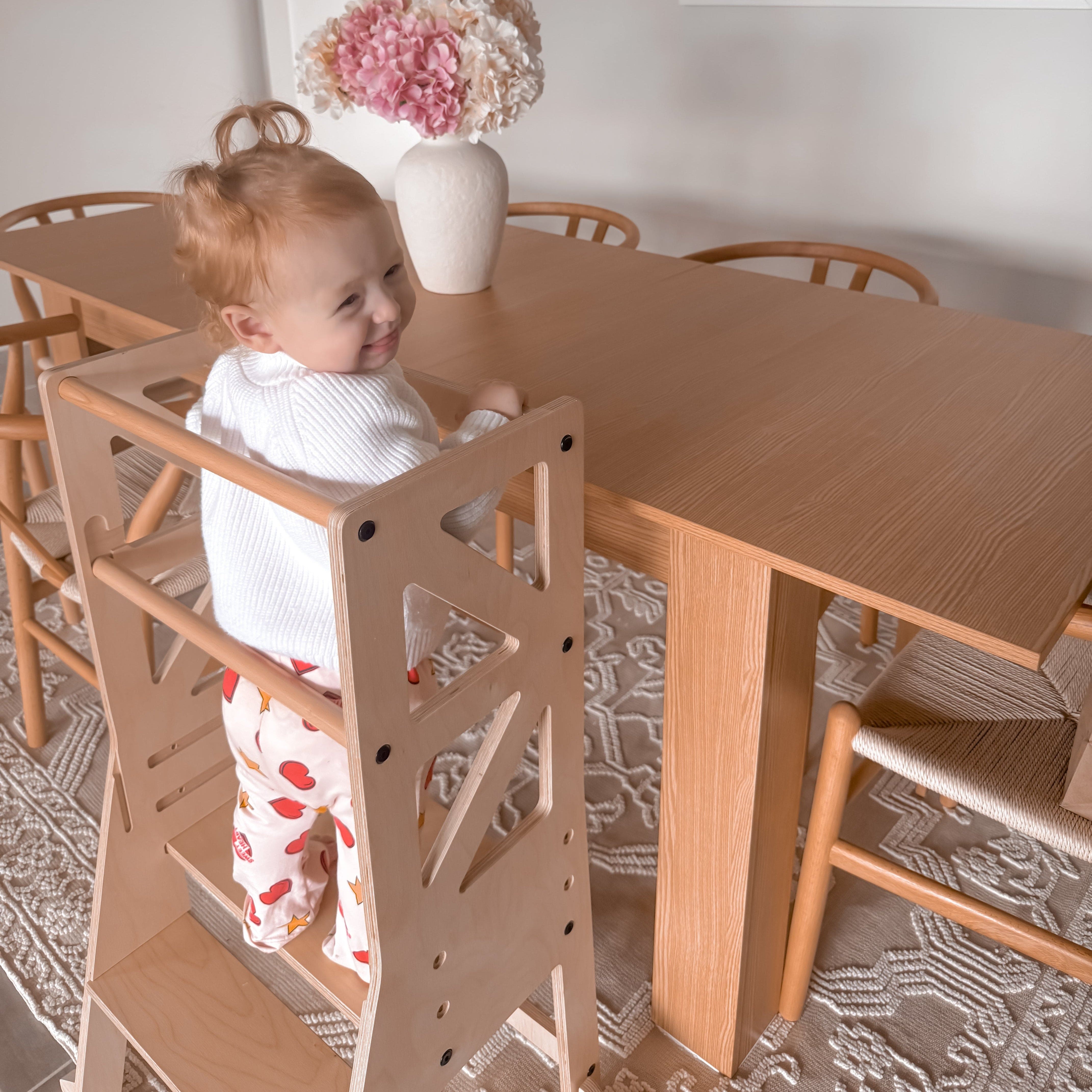 My Duckling JALA Deluxe Adjustable Learning Tower - Flag with Rectangle Handle