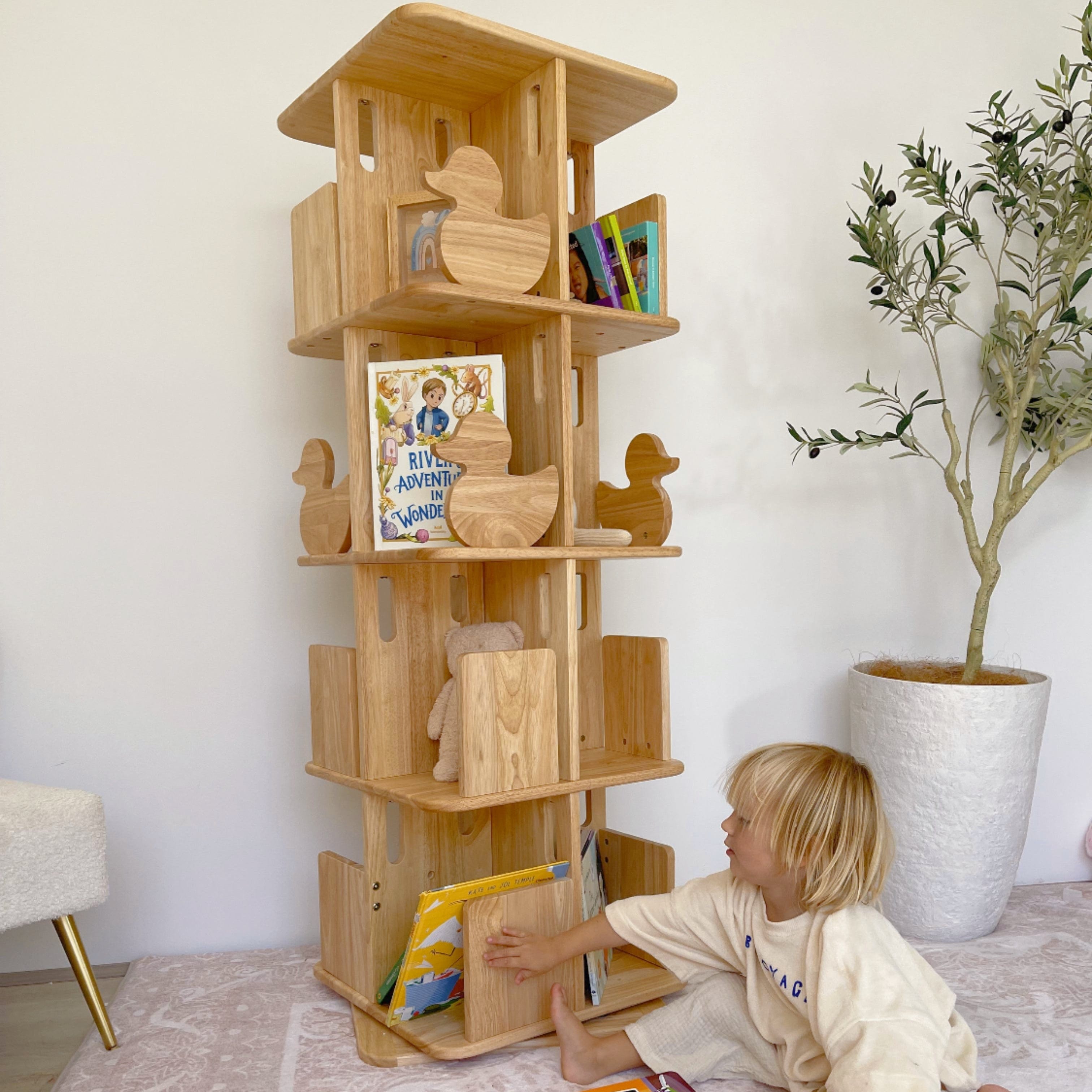 My Duckling KOBI Montessori Rotating Bookcase