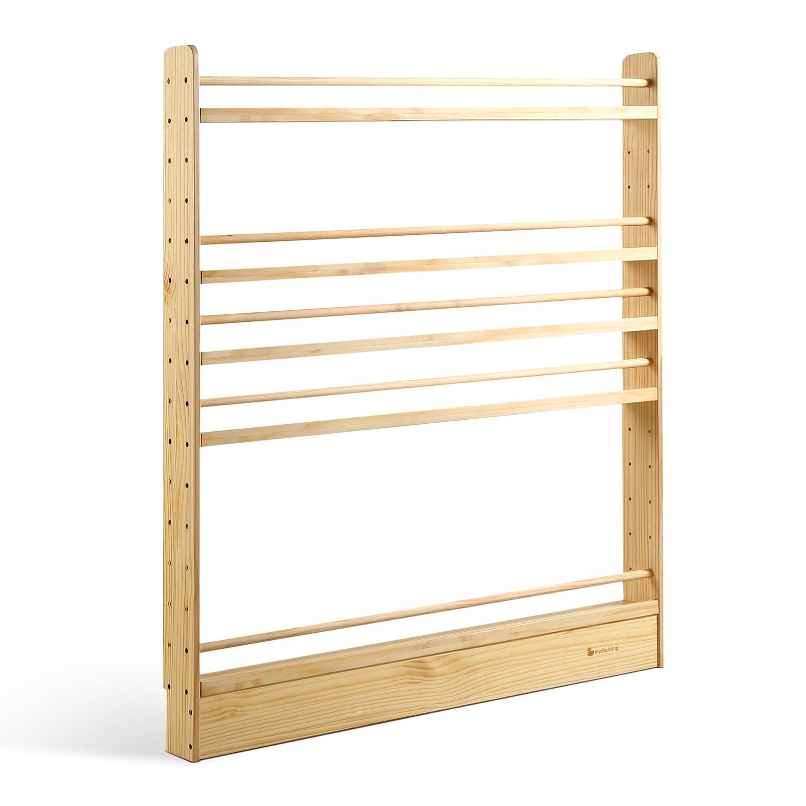 NALA 5 Tier Adjustable Solid Wood Kids Bookshelf - myduckling