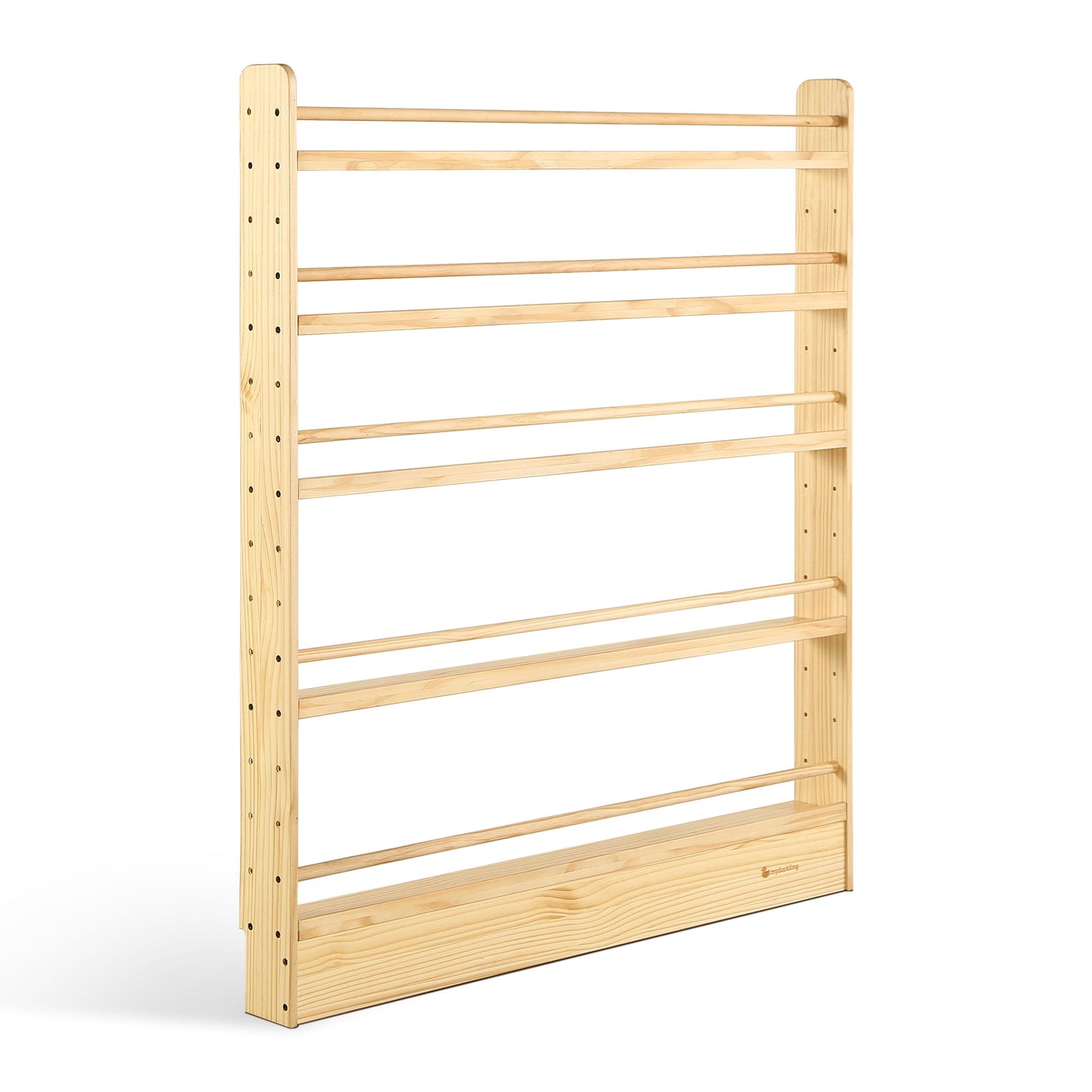 NALA 5 Tier Adjustable Solid Wood Kids Bookshelf - myduckling