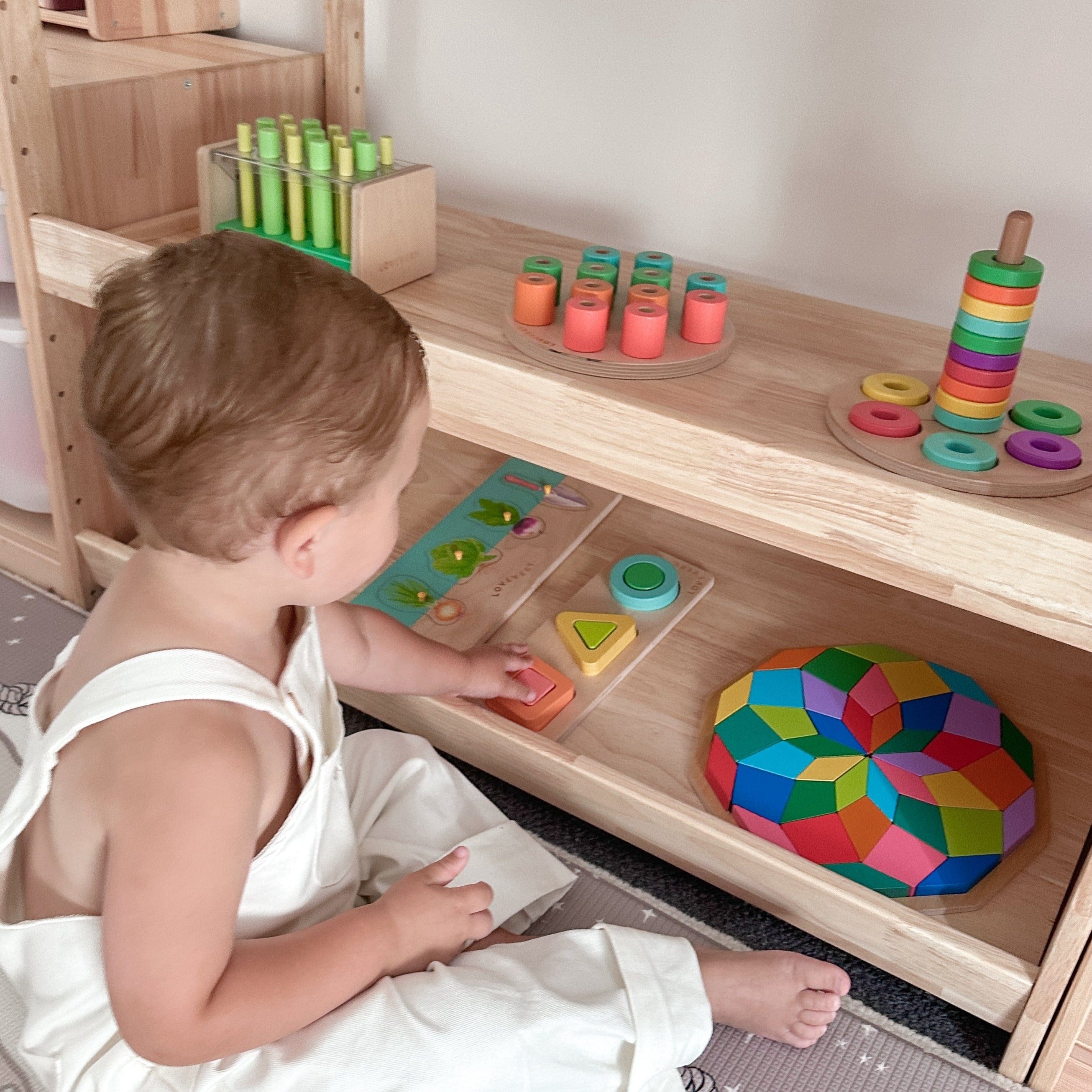 My Duckling NALA Adjustable Solid Wood 3 Layer Storage Shelf