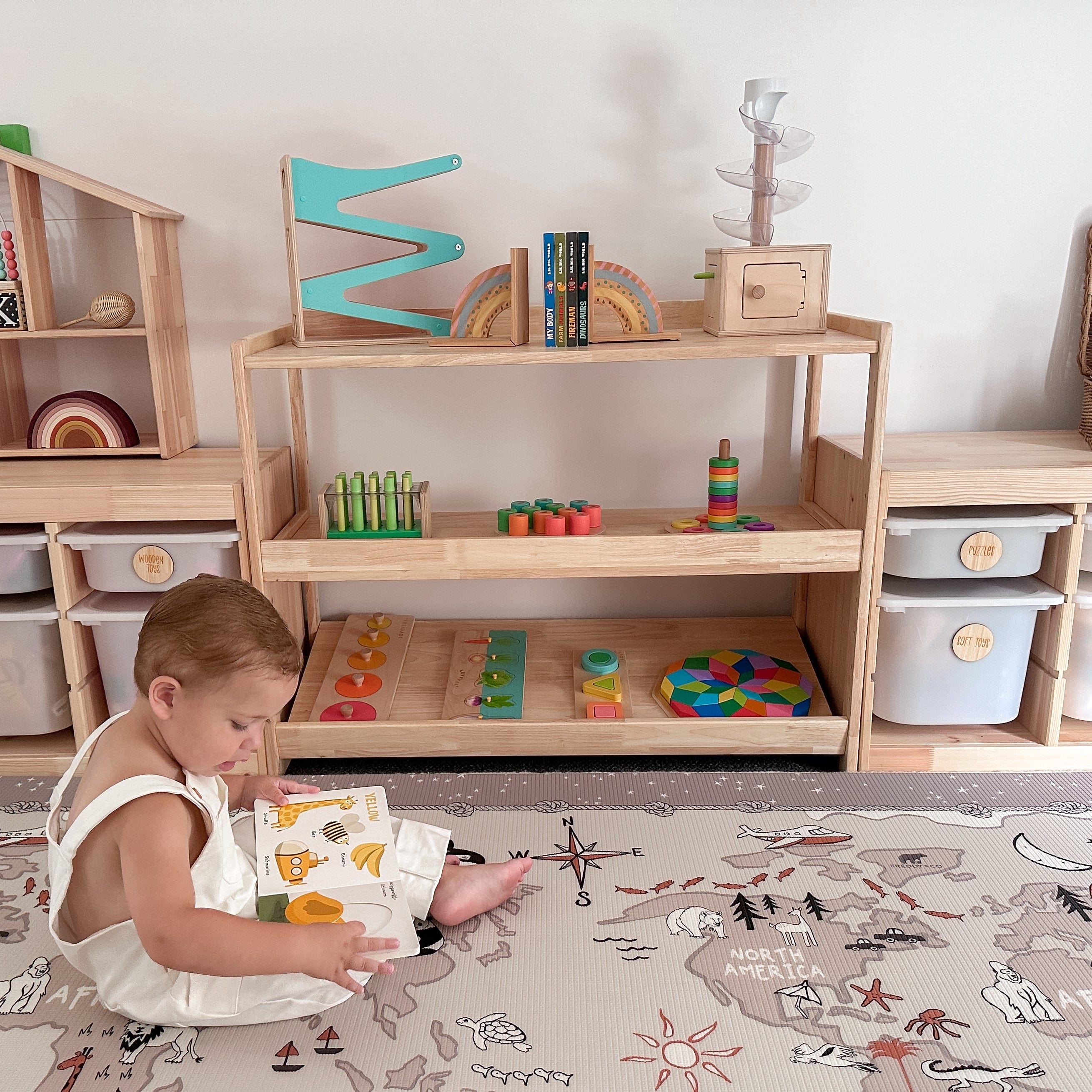 My Duckling NALA Adjustable Solid Wood 3 Layer Storage Shelf