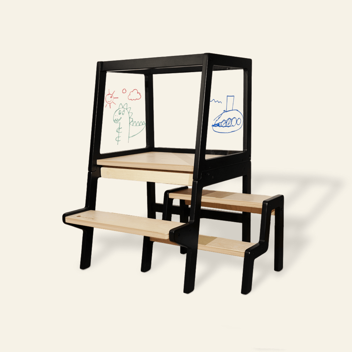 myduckling TOVA Convertible Learning Tower (Late July Pre-Order) Black/Natural