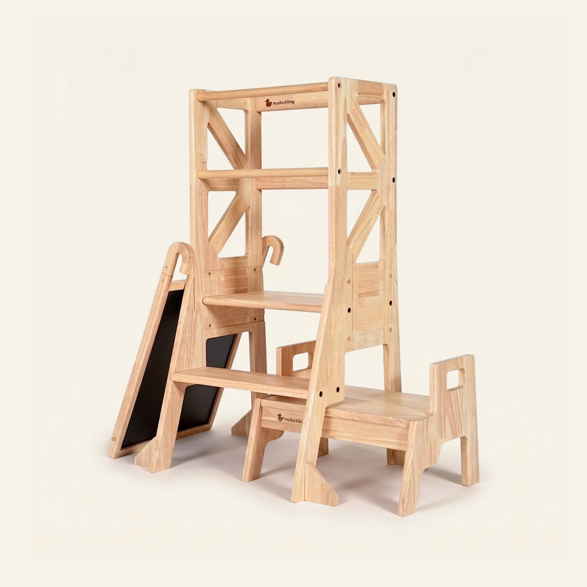 myduckling JALA Deluxe Solid Wood Learning Tower - Rectangle Stool (Mid August Pre-Order)