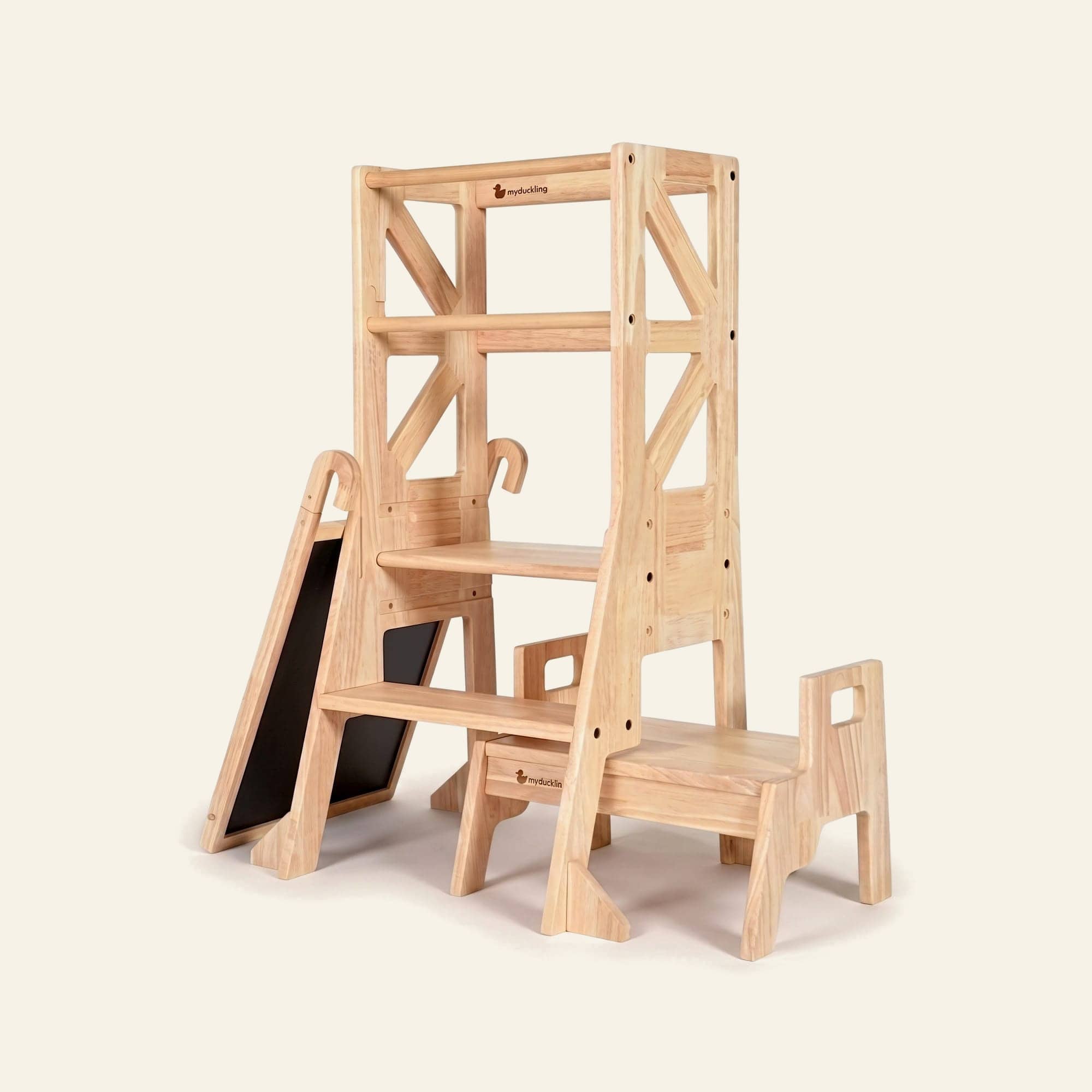 myduckling JALA Deluxe Solid Wood Learning Tower - Rectangle Stool (Mid August Pre-Order)