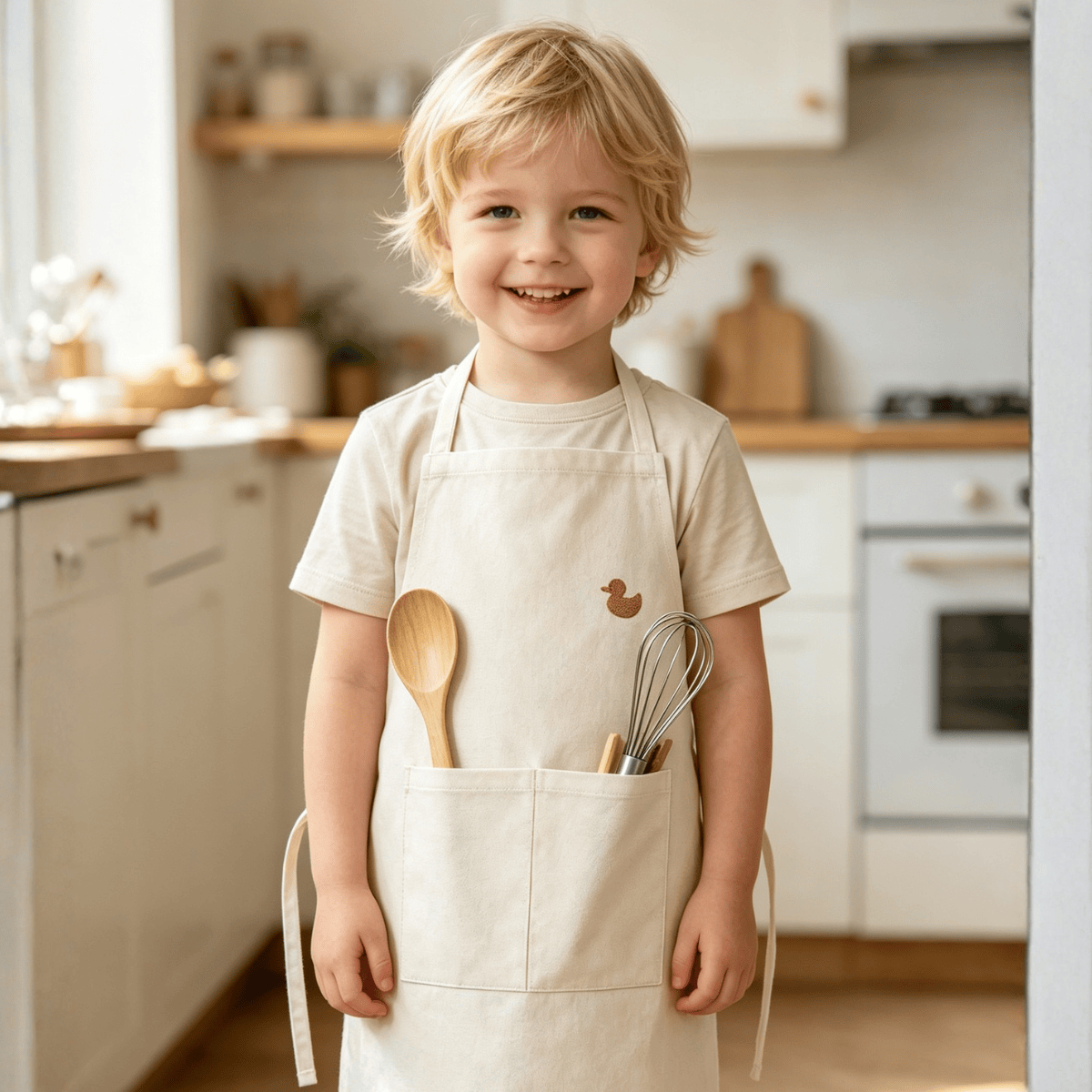myduckling Kids Chef Apron, Hat and Gloove Set
