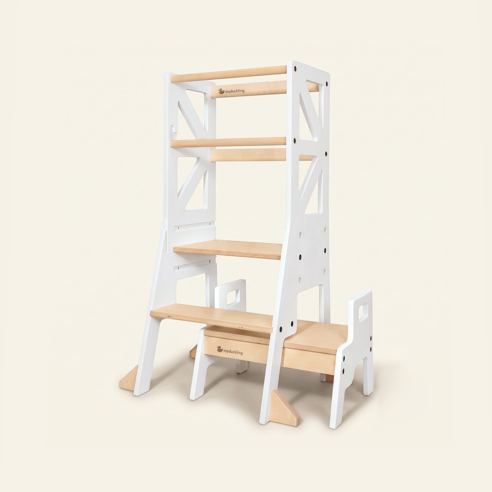 myduckling JALA Adjustable Learning Tower White/Natural