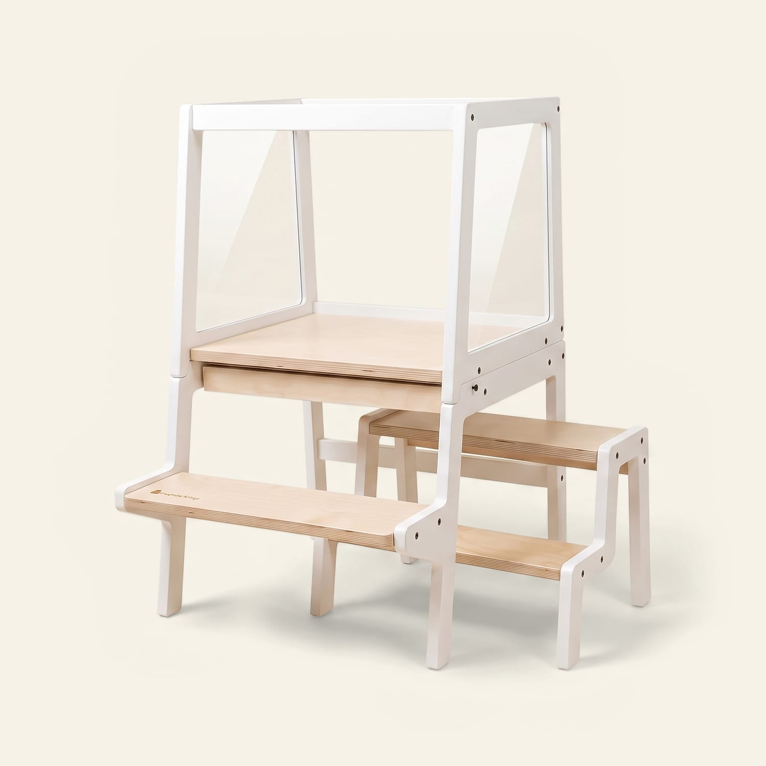 myduckling TOVA Convertible Learning Tower White/Natural