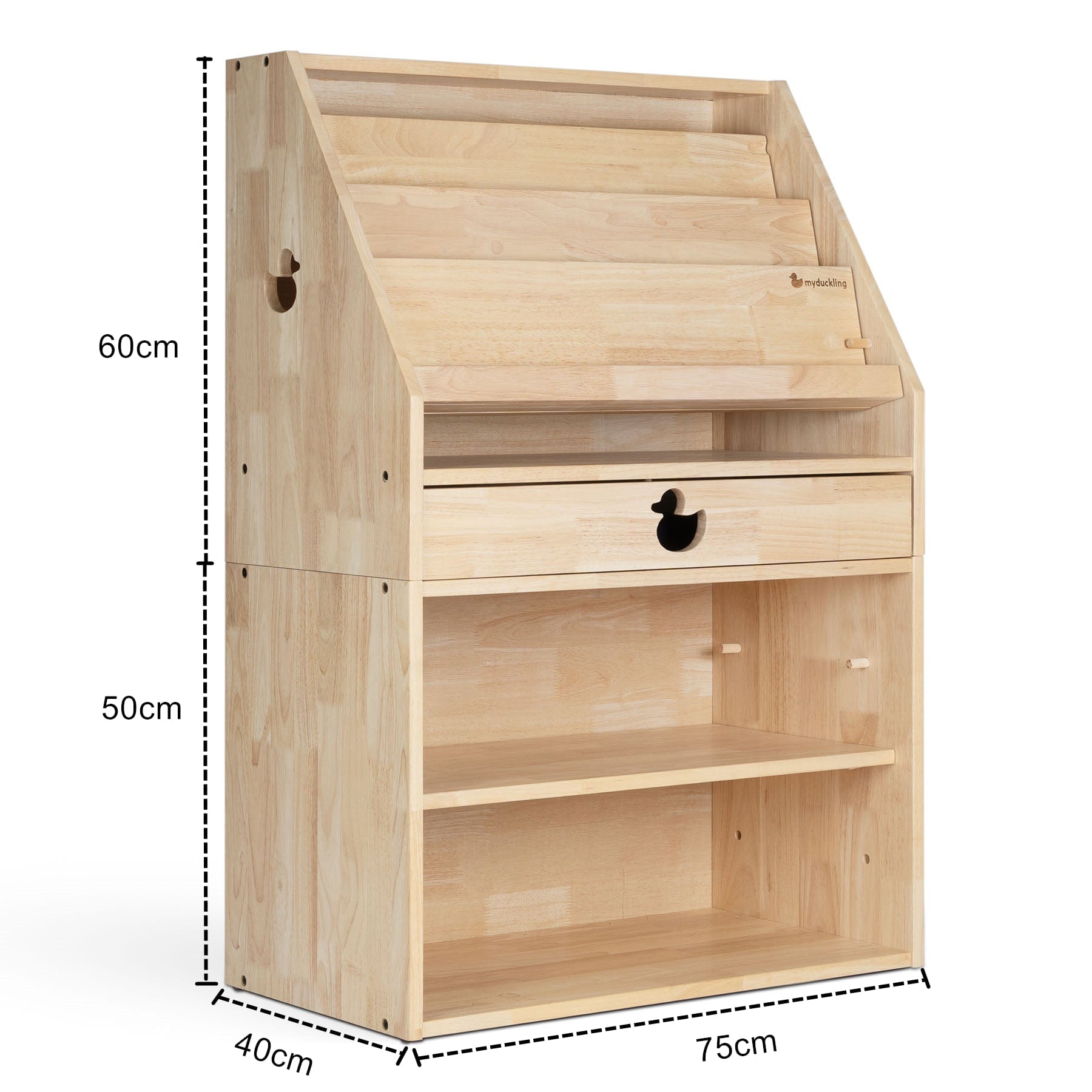 My Duckling EVE Solid Wood 2in1 Display Bookcase - Duck