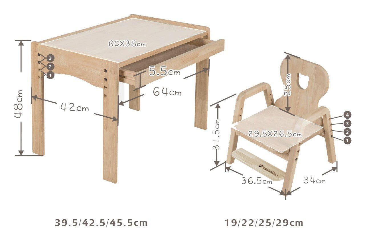 My Duckling KAYA Kids Activity Table and Chair Set - Duck