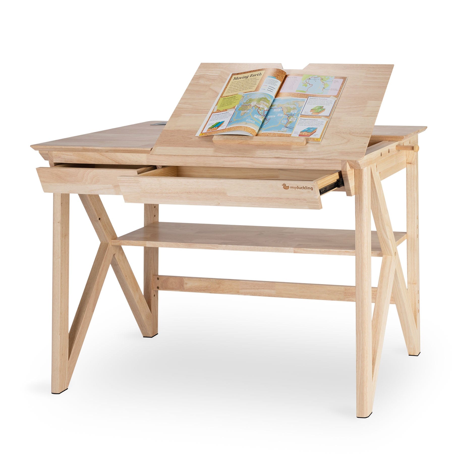 My Duckling NALA Solid Wood Study Desk With Easel