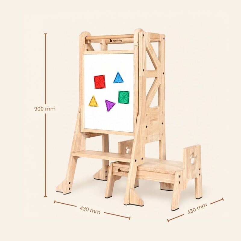 JALA Deluxe Solid Wood Learning Tower - Duck Stool (Mid August Pre-Order)