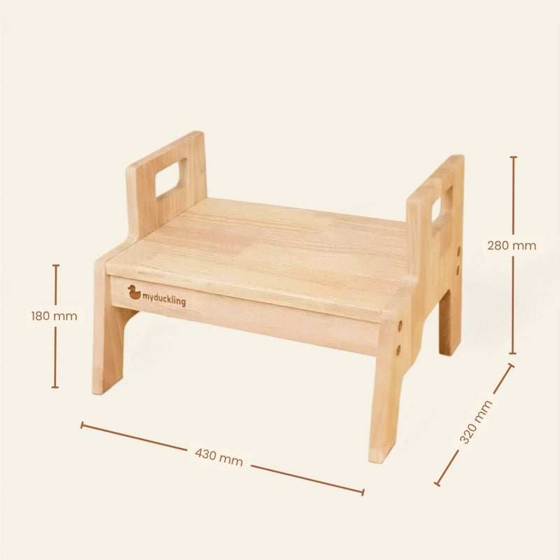 JALA Deluxe Solid Wood Learning Tower - Rectangle Stool (Mid August Pre-Order)