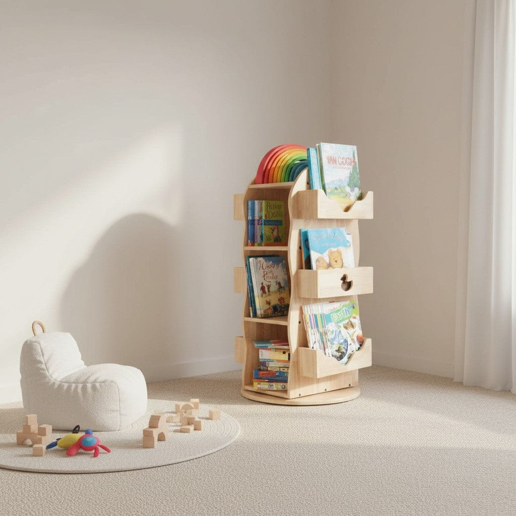 My Duckling BINDI Revolving Solid Wood Bookcase