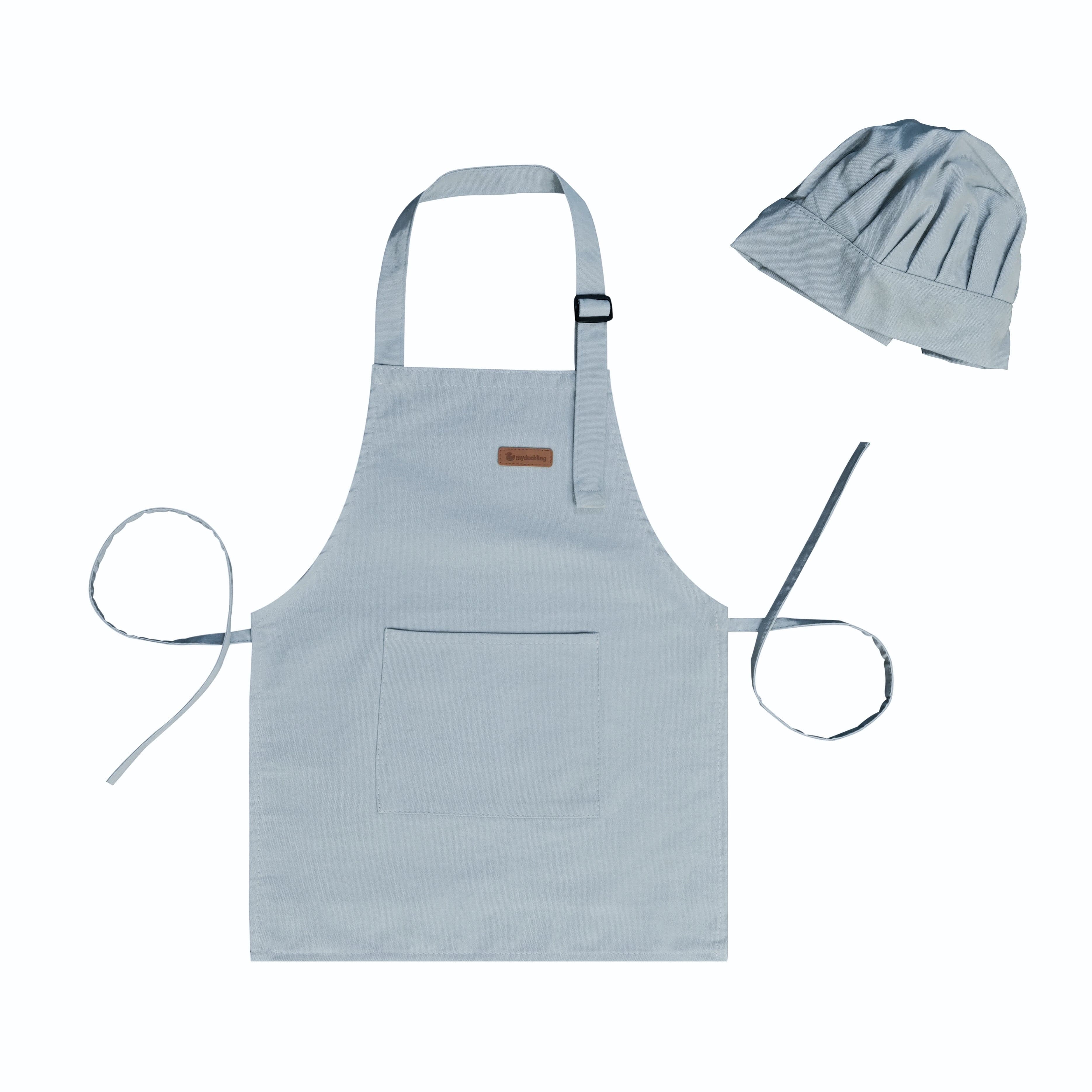 My Duckling Kids Chef Apron & Hat Set Blue