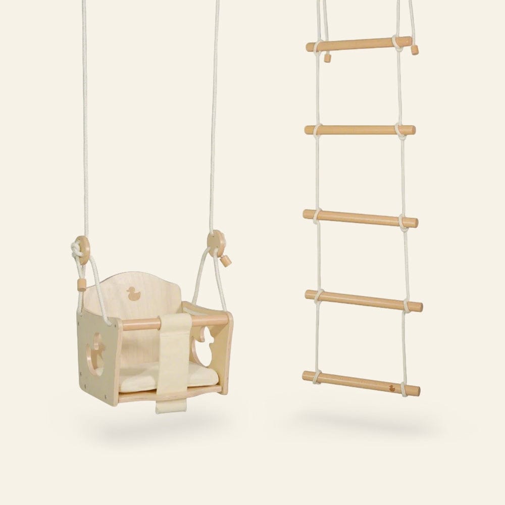 My Duckling Felix Baby Swing Seat＆Felix Kids Climbing Ladder Set