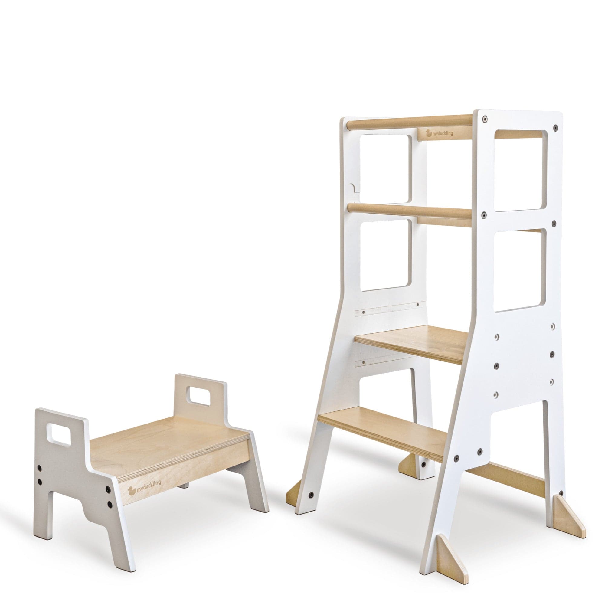 My Duckling JALA Deluxe Adjustable Learning Tower - White/Natural