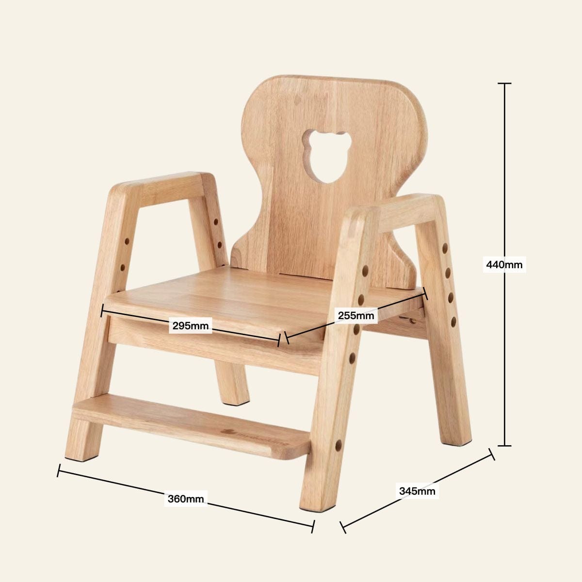 My Duckling KAYA Solid Wood Adjustable Chair Regular - Activity