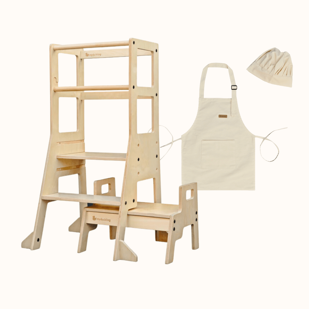 My Duckling Mini Chef: JALA Adjustable Learning Tower with Stool Set