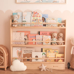 My Duckling NALA 3 Tier Adjustable Solid Wood Bookshelf