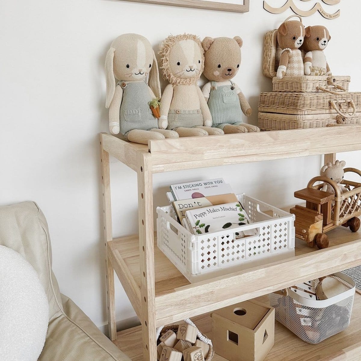 My Duckling NALA Adjustable Solid Wood 3 Layer Storage Shelf