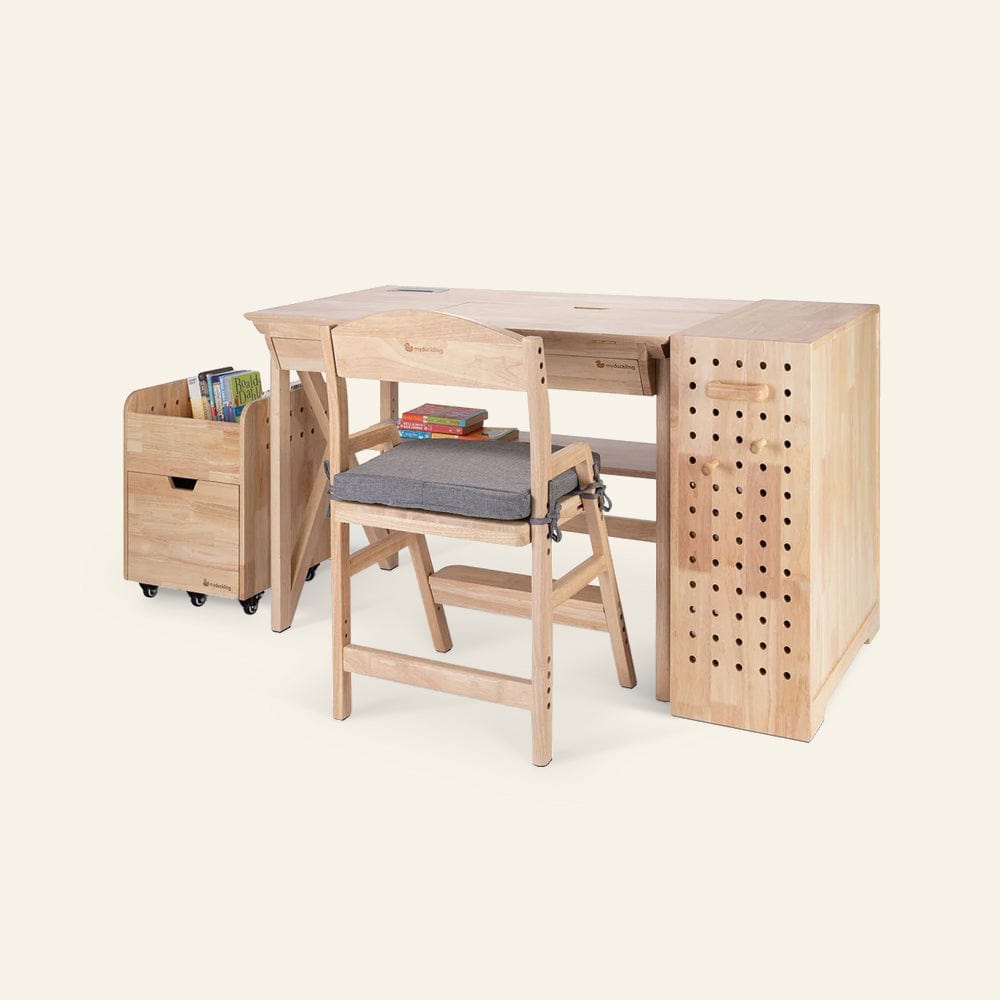 My Duckling NALA Solid Wood Kids Study Desk & Chair Complete Set