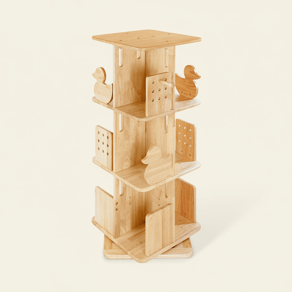 My Duckling KOBI Montessori Rotating Bookcase natural  (Late-December Pre-Order)