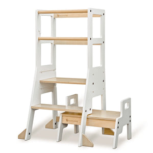 My Duckling JALA Deluxe Adjustable Learning Tower White/Natural(Late-May Pre-Order)