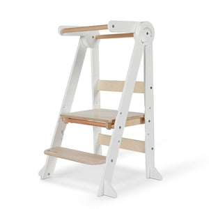 My Duckling MILA Deluxe Folding Adjustable Learning Tower White/Natural(Late-May Pre-Order)