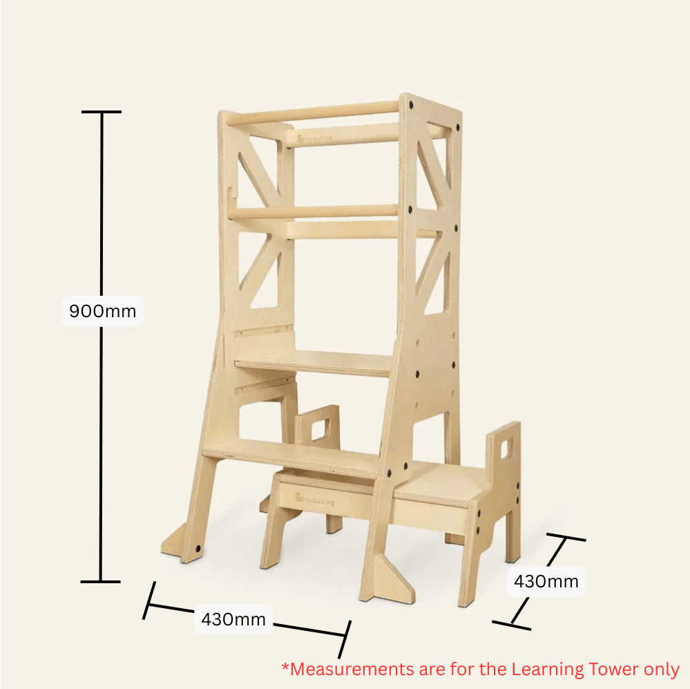 myduckling JALA Deluxe Adjustable Learning Tower - Flag with Rectangle Handle