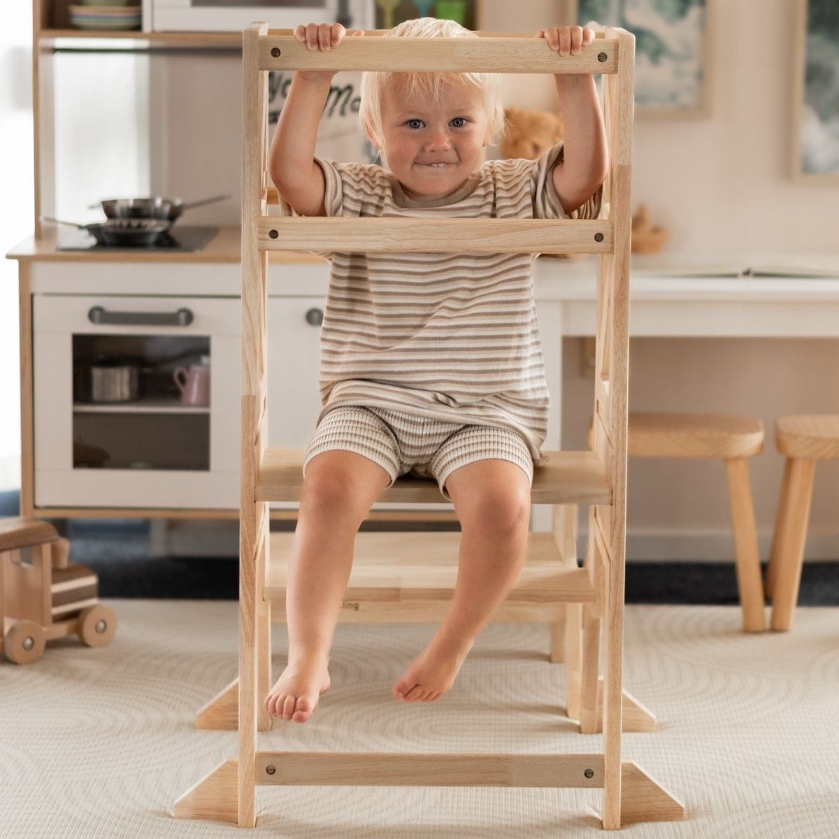 myduckling JALA Deluxe Solid Wood Learning Tower - Rectangle Stool (Mid August Pre-Order)