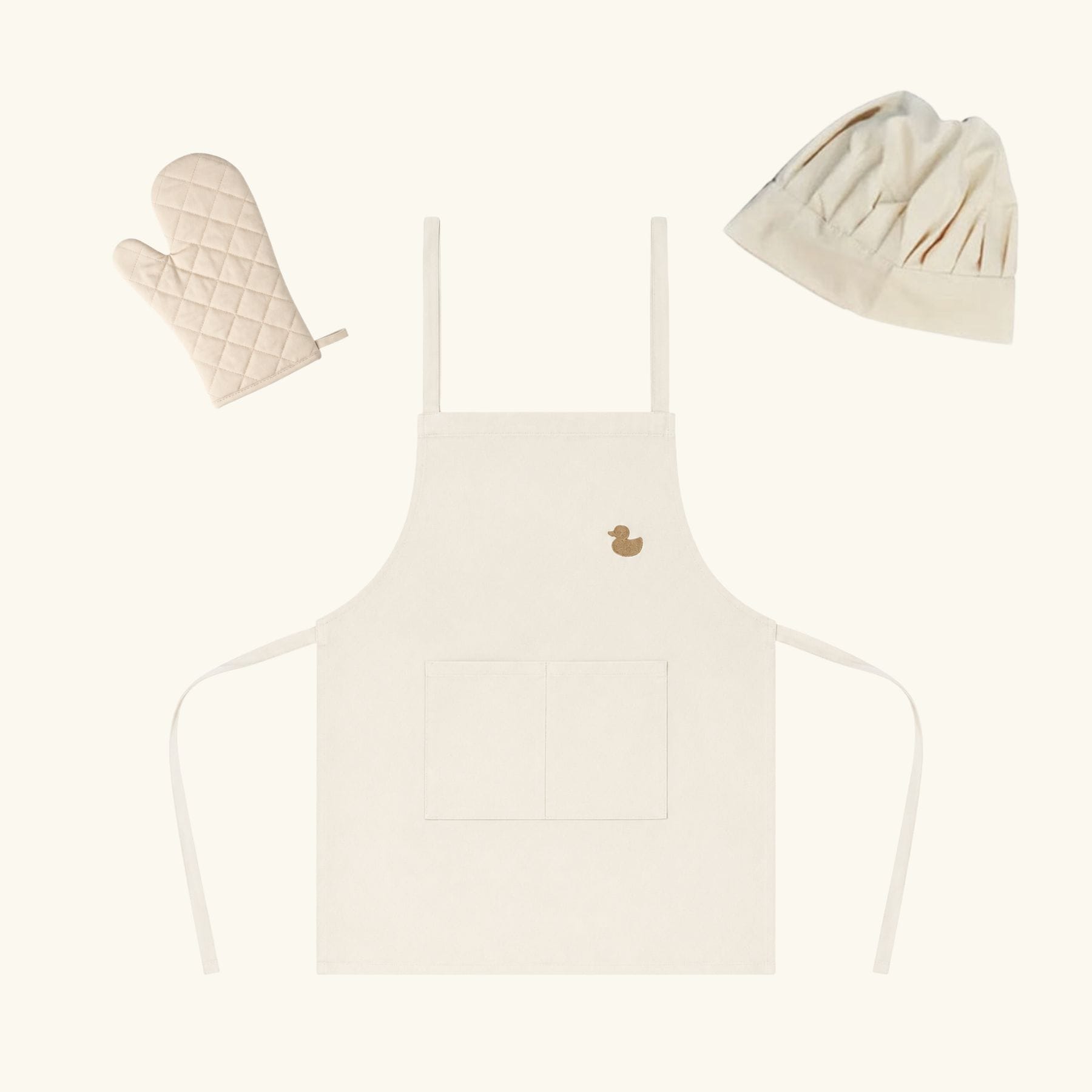 myduckling Kids Chef Apron, Hat and Gloove Set