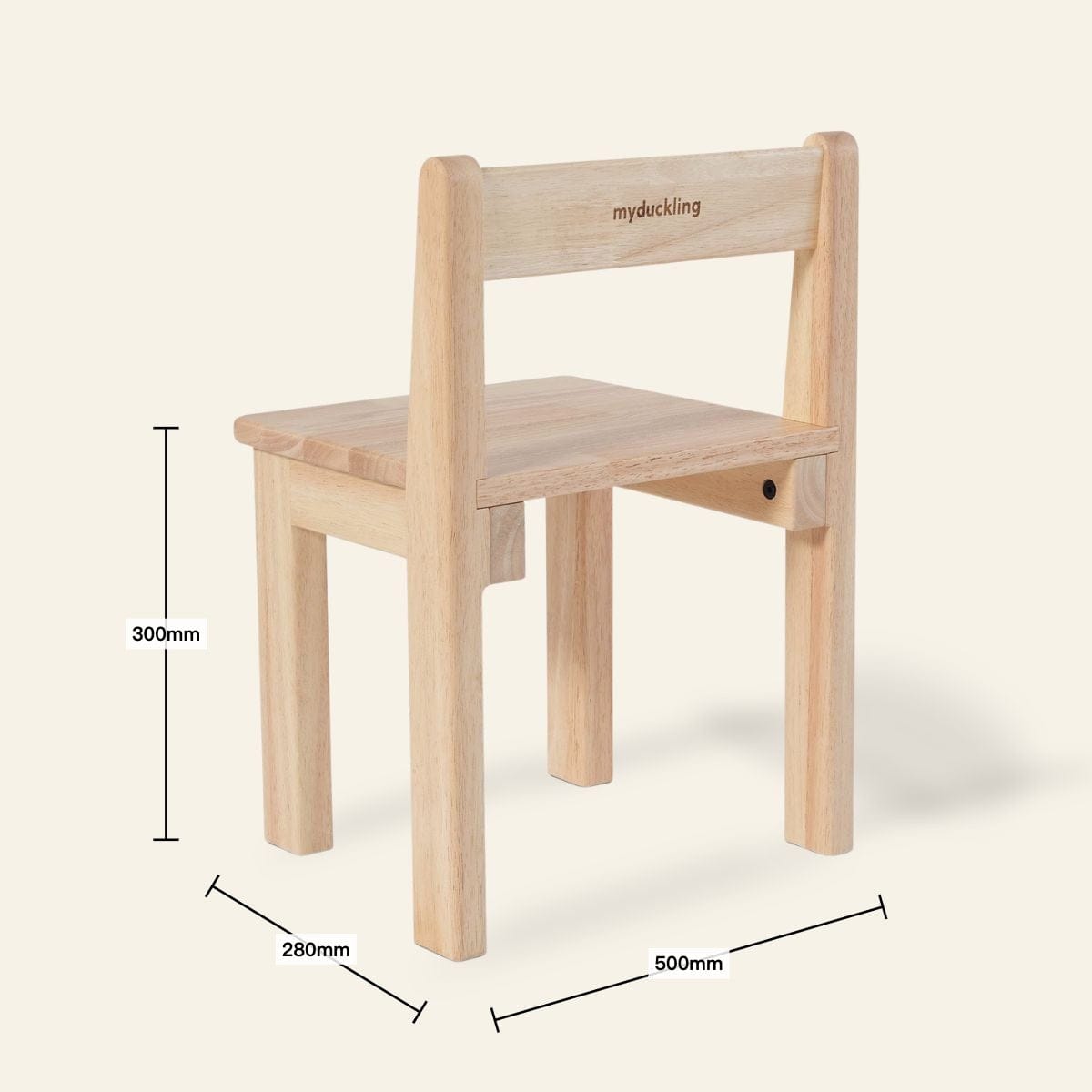 myduckling LINA Stackable Study Chair - Rubberwood