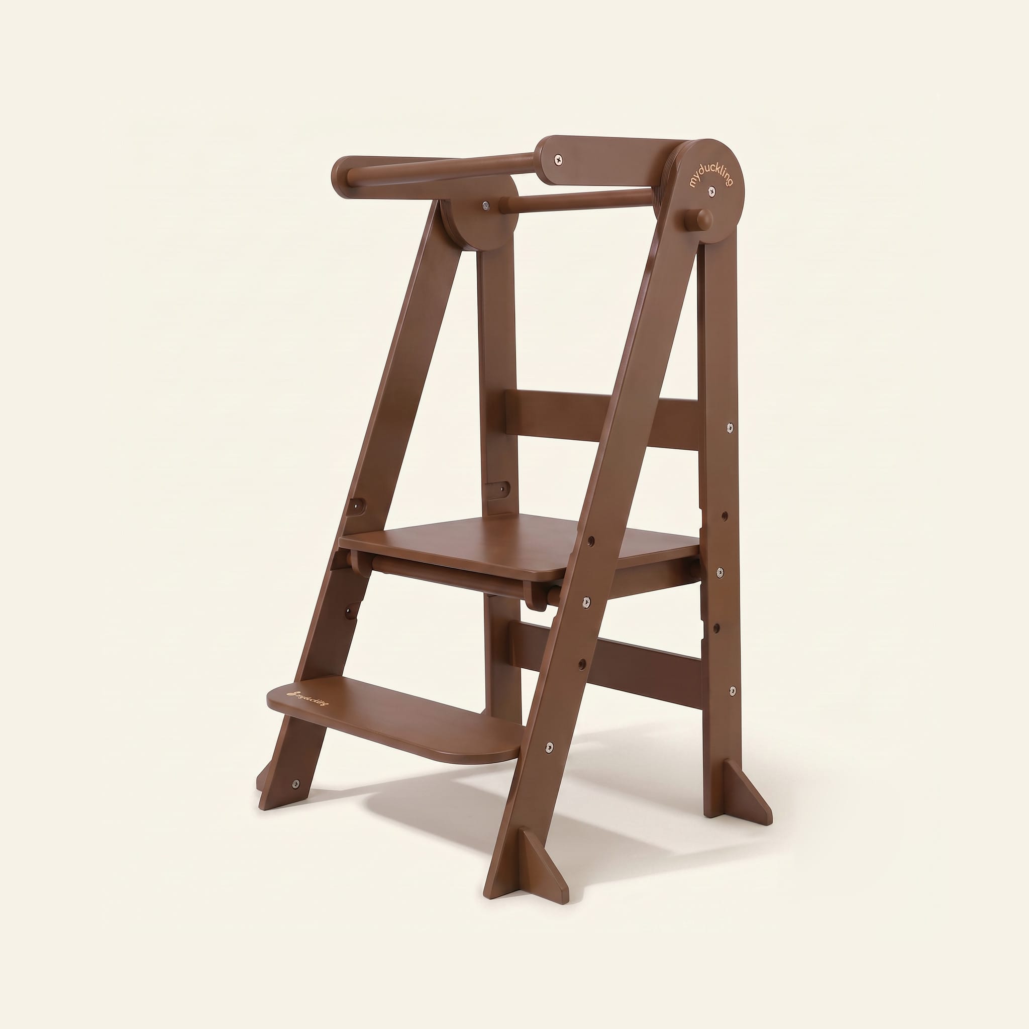 myduckling MILA Folding Adjustable Learning Tower Mocha Brown