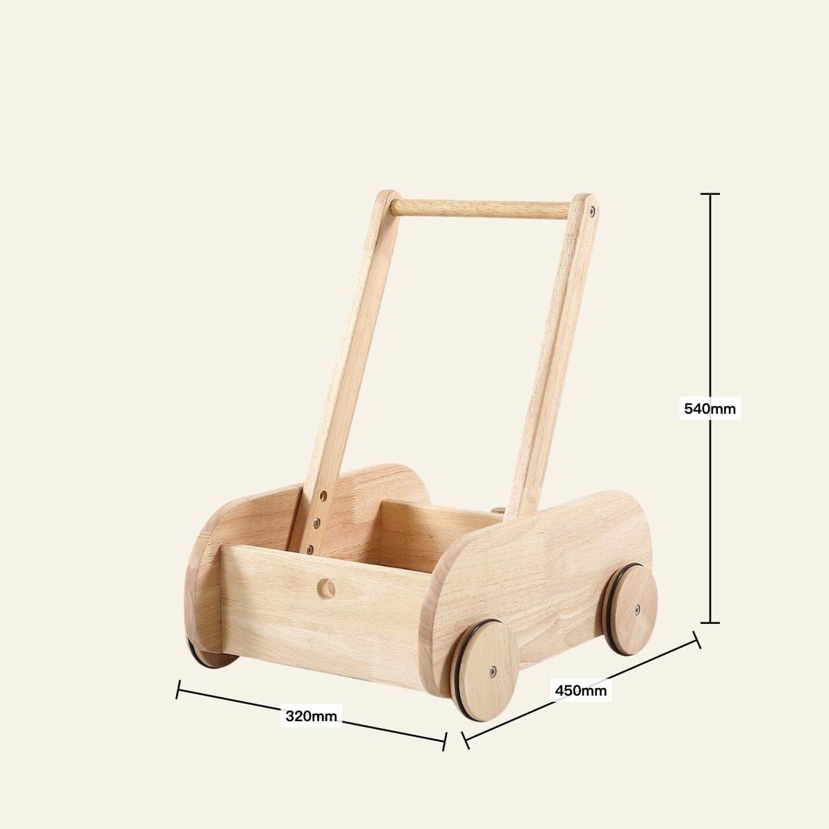 myduckling [Slight Defect Clearance] RHEA Wooden Adjustable Baby Walker