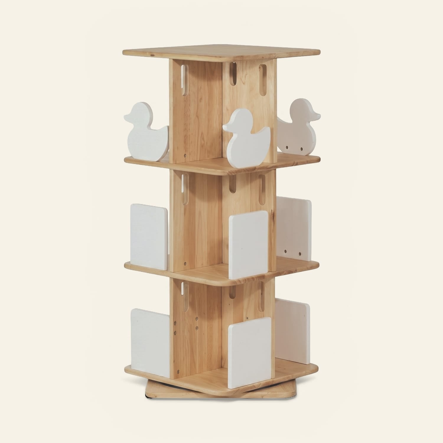 myduckling KOBI Rotating Bookcase White/Natural