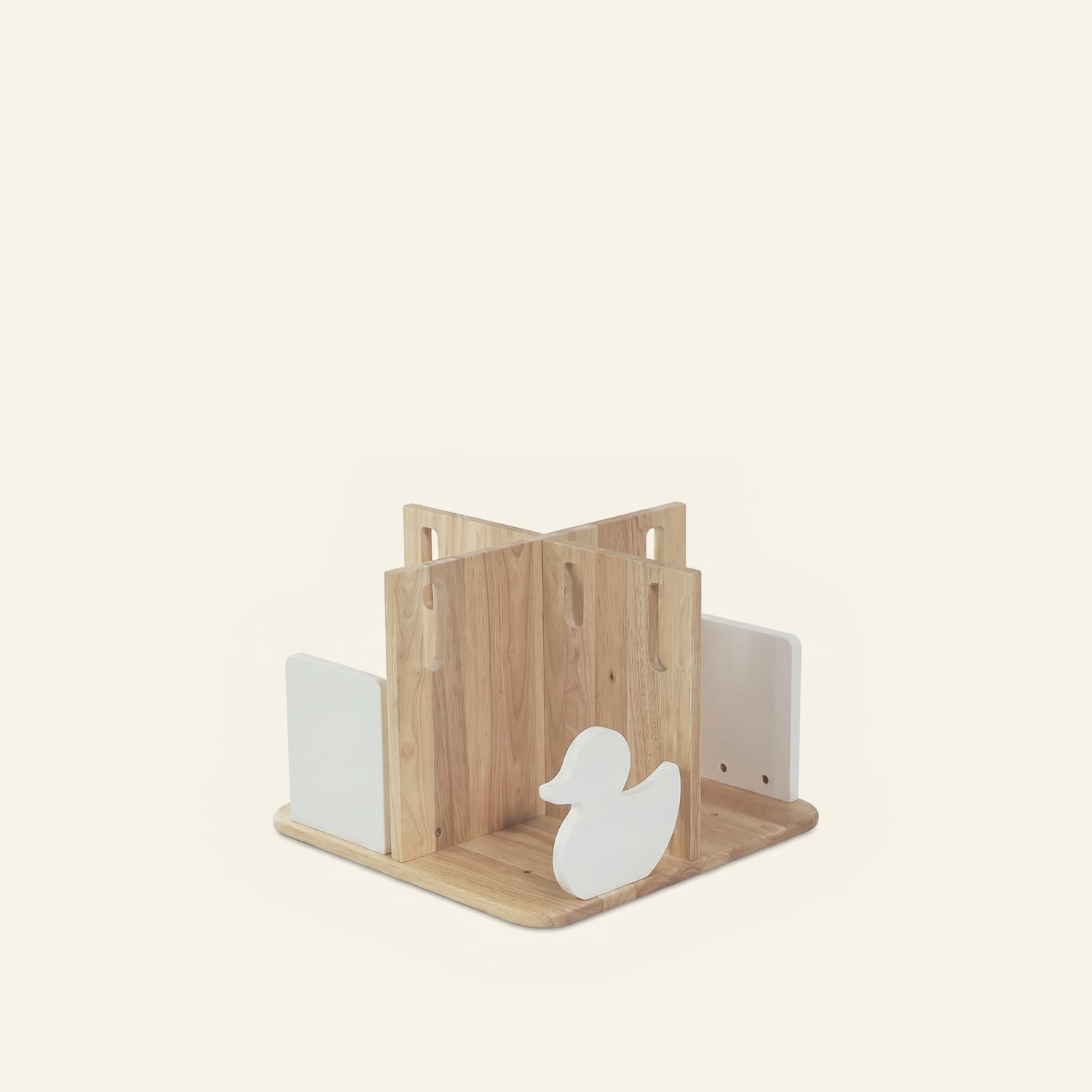 myduckling KOBI Rotating Bookcase Addon Layer White/Natural