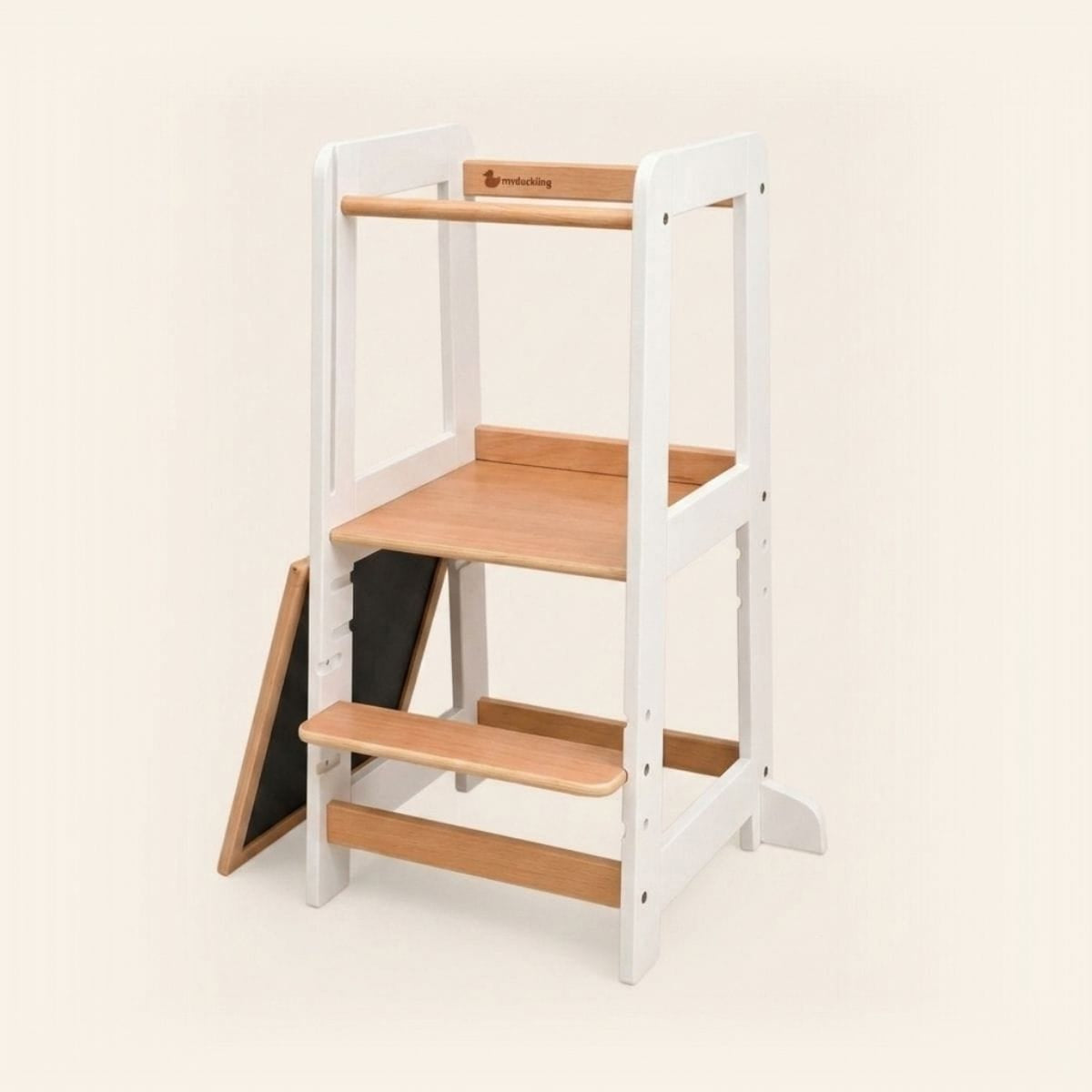 myduckling LYRA Pro Beechwood Adjustable Learning Tower White/Natural