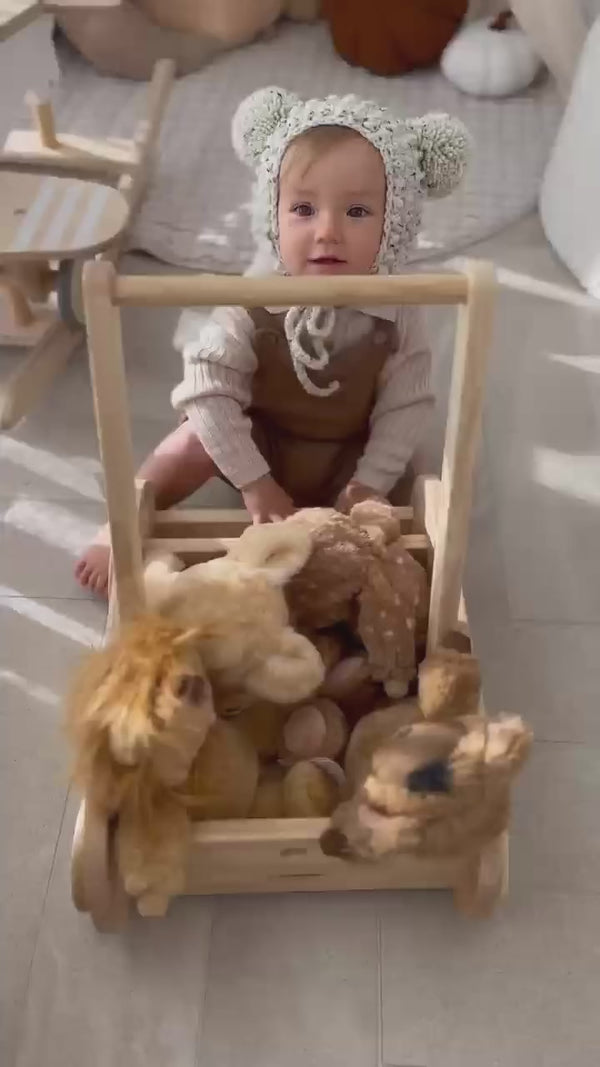 [Slight Defect Clearance] RHEA Wooden Adjustable Baby Walker