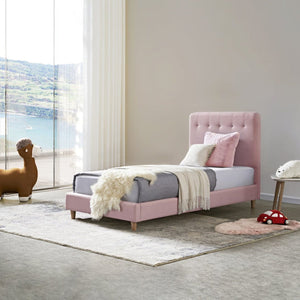 My Duckling EDEN Kids Single Upholstered Bed - Pink