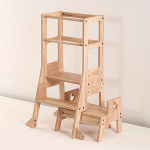 My Duckling JALA Deluxe Solid Wood Adjustable Learning Tower - Duck Stool Handle