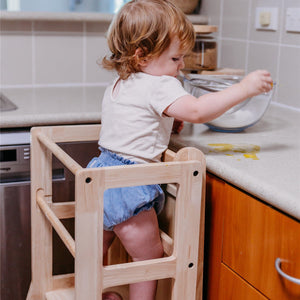 My Duckling JALA Deluxe Solid Wood Adjustable Learning Tower - Duck Stool Handle(Late March Pre-Order)