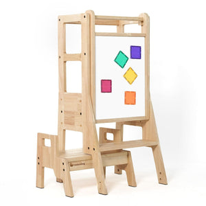 My Duckling JALA Deluxe Solid Wood Adjustable Learning Tower - Rectangle Stool Handle(Late March Pre-Order)