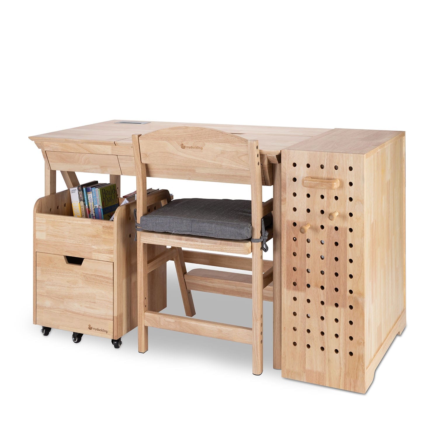 My Duckling NALA Solid Wood Kids Study Desk & Chair Complete Set
