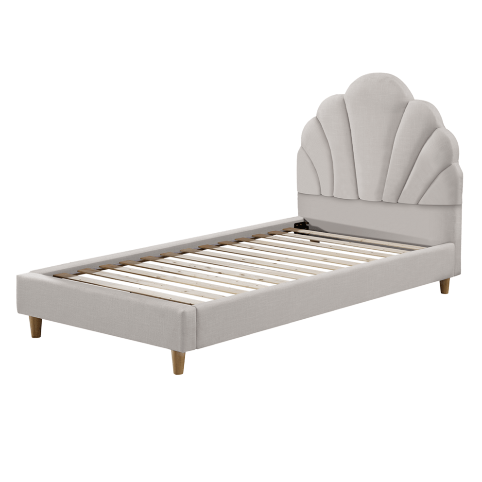 My Duckling TIA Kids Single Upholstered Bed - Light Grey